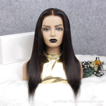 Full Cuticles Aligned 13x6 13x4 T Part Lace Frontal Human Hair Wigs Brazilian Virgin Remy Lace Front Wig HD Lace Frontal Wig